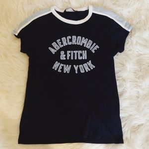 Abercrombie and Fitch Navy Blue Tee Size XS